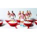 Subbuteo Andrew Table Soccer Olympiacos Basketball Club 2016-17 on classic Hasbro bases
